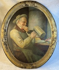 c. 1906 Polley & Batteiger Grocer Butcher Transfer PA Antique Advertising Tray picture