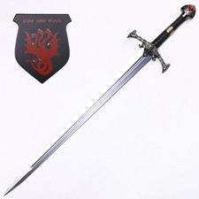 Handmade Blackfyre Game of Thrones Aegon Sword - GOT with Wall Plaque picture