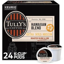 Tully's Hawaiian Blend Coffee Keurig K-Cup Pods, Medium Roast, 24/Box (6606) picture