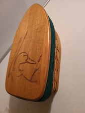 Ducks Unlimited - Extremely Rare Lasered Longenburger Basket with lid and liner. picture