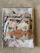 Pentik Finnish Floral Table Runner & Napkins Gift Set Pink White picture