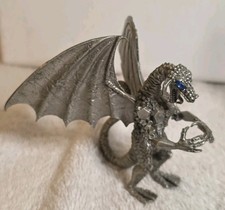 TSR Rawcliffe Pewter Council Of Wyrms Sapphire Jewel Dragon 11-589 Figurine D&D picture