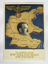 👍1938 WORLD WAR II GERMANY 1 NATION 1 EMPIRE 1 LEADER POSTCARD  ⭐⭐⭐⭐⭐⭐⭐⭐ picture