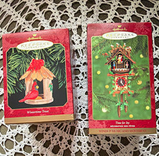 Hallmark Keepsake Christmas Ornaments Lot of 2, Wintertime Treat & Time for Joy picture