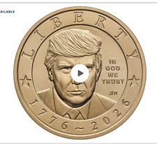 US Mint 2026 Semiquincentennial Donald Trump $1 Coin Bag  26SQBP  2 Rolls 26SQRP picture