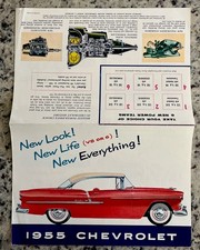 1955 Chevrolet Bel Air Sales Dealer Brochure Convertible Wagon Handyman Chevy picture