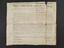 1824 antique DEED INDENTURE peru clinton ny JOHN REESE mary to NATHAN RICE picture