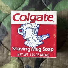 Vintage Colgate Shaving Mug Soap Unused With Box NOS Open Box picture