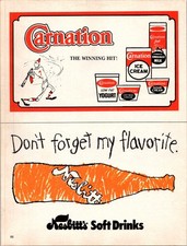 1983 •  NESBITT'S Soda Orange Print Ad • 80s rare Carnation Ice Cream GA.13 picture