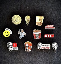 KFC Hat Pin Kentucky Fried Chicken Colonel Sanders Shirt Cap Gold Bucket Lanyard picture