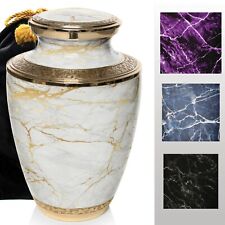 Marble Elegance White Cremation Urn Cremation Urns Adult Urns for Human Ashes picture