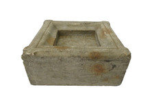Vintage Carved Stone Base Architectural Salvage Display Stand Planter Holder picture