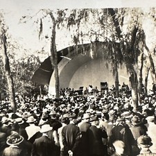 VINTAGE PHOTO Florida St Petersburg Band Concert In Williams Park picture