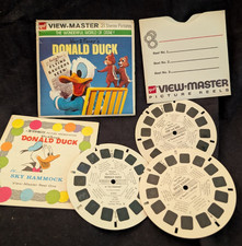 1962 Vinage GAF  View-Master Reels-Donald Duck-cover, story, 3 reels-Rare picture