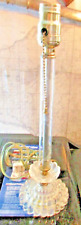STRIKING Vtg Crystal/Glass Table Boudoir Lamp   12