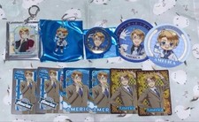 Hetalia America Badge Keychain Coaster Card Set Official Anime Merchandise picture