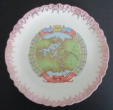 1915 Advertising Souvenir Panama Canal Calendar Plate Union Hill City Hoboken NJ picture