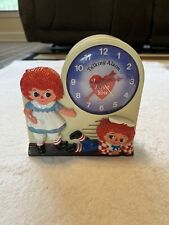 Vintage Raggedy Ann and Andy Talking 1974 Janex Wind Up Alarm Clock Parts/Repair picture