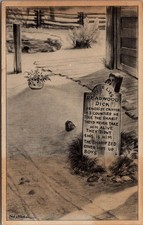 1946 Deadwood Dick Grave Ghost Town Knott's Berry Farm Postcard Paul Klieben picture
