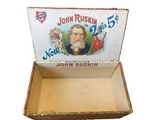 John Ruskin Best And Biggest Cigar Box 1930s Stamp I. Lewis Cigar Co Newark N.J. picture
