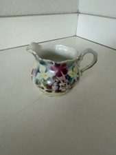 VTG. Porcelain Creamer Pitcher Floral Pattern Leuchtenburg Germany 5 1/2 X 3 picture
