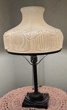 Antique Pittsburg Lamp Brass & Glass Patented 1906 Shade Holder Table Lamp picture
