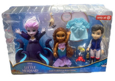 DISNEY Little Mermaid Petite Figures Set, Ariel, Ursula & Eric NEW, SHIPS FREE picture