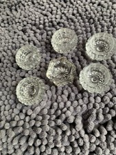 Vintage Glass Salt Cellars Salt Dips Set Of 6 picture