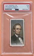 ABRAHAM LINCOLN 1925 JOHN PLAYER & SONS LEADERS OF MEN PSA 5 CARD ABE LINCOLN picture