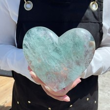1.44LB natural fluorite quartz heart crystal mineral specimen healing G5908 picture