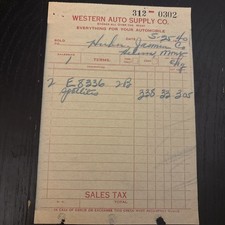 Western Auto Supply Co. (May 24, 1940) Benton, Kentucky Receipt picture