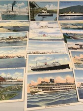 Vintage Steamship Steamliner Passenger Ships Postcard (Lot 5) picture