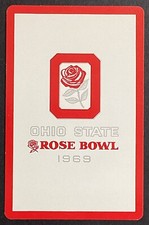 Ohio State Rose Bowl Vintage 1968 Single Swap Playing Card 3 Clubs picture