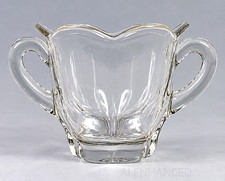 Duncan Miller Canterbury Clear Glass Double Handle Sugar Bowl 1940s UV picture