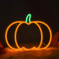 Halloween Light up Big Pumpkin Neon Sign Window Decor Lights picture