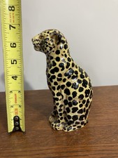True Mid-Century Modern Italian Leopard Or Cheetah Hollywood Regency Majolica picture