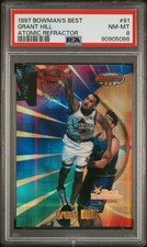 1997 BOWMAN'S BEST ATOMIC REFRACTOR #91 GRANT HILL PSA 8 picture