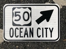 Ocean City Maryland US 50 road sign 12