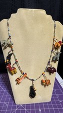 Zyrlat Mexican Folk Art Story Telling Wedding Necklace Madera Animals Handmade picture