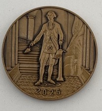 George Washington Free Mason Masonic Member Token Coin picture