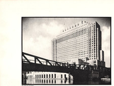 Chicago Daily News Building Chicago River Bridge Vintage 1935 Magazine Image picture