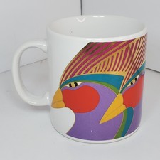 Gorgeous Vintage Laurel Burch Brazilian Birds Coffee Mug 1989 picture