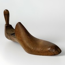 VTG Cobbler’s Wooden Hinged Shoe Form Rustic Farmhouse Cottagecore Left Foot picture