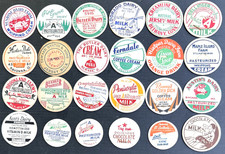 Vintage Lot of 24 Milk, Creamer Other Dairy Caps from Various Family Daries M-1 picture