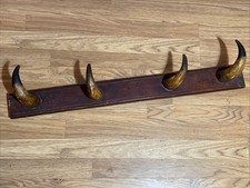 ANTIQUE 1906 HORN COAT RACK  4 Horn picture