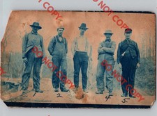 c1910 Miners From BLACK HOLLOW MINE OGLESBY ILLINOIS IL LaSalle RPPC Cyanotype picture