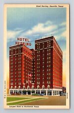 Amarillo TX-Texas, Hotel Herring, Advertising, Antique Vintage Souvenir Postcard picture