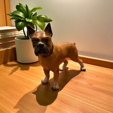 Vintage Boxer dog figurine Japan 5” picture
