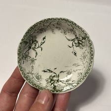 Arthur J Wilkinson Carnation Green Royal Staffordshire Butter Pat Dish England picture