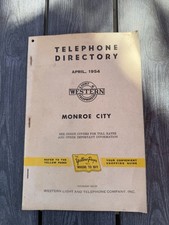 April, 1954 Telephone Directory, Monroe City Missouri. Western Light & Telephone picture
